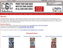 Tablet Screenshot of cardgamecodes.com